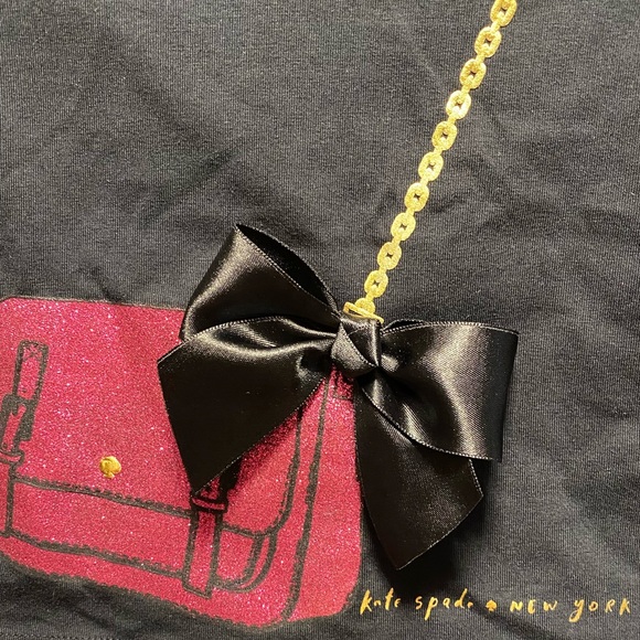 Kate Spade, Girl Toddler Size 2, Long Sleeve Shirt W/ Black Sequined Tuxedo Pant - Picture 4 of 16